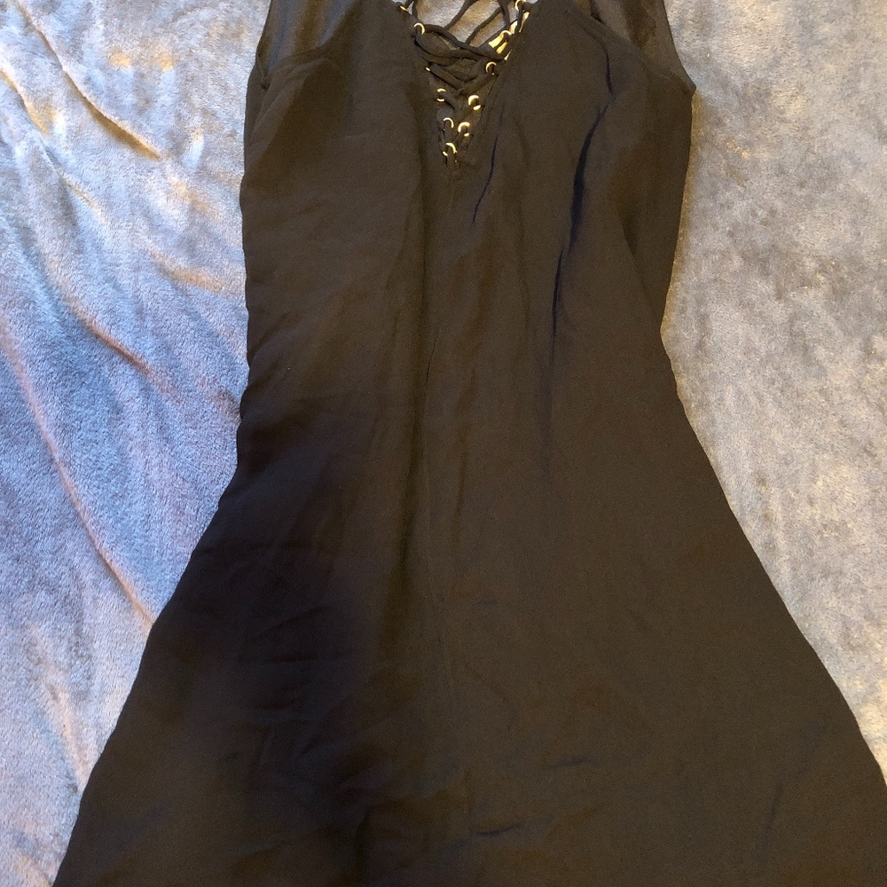 Little Black Dress w/ Lace Up Front